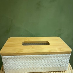 Tissuebox R Basket   white
