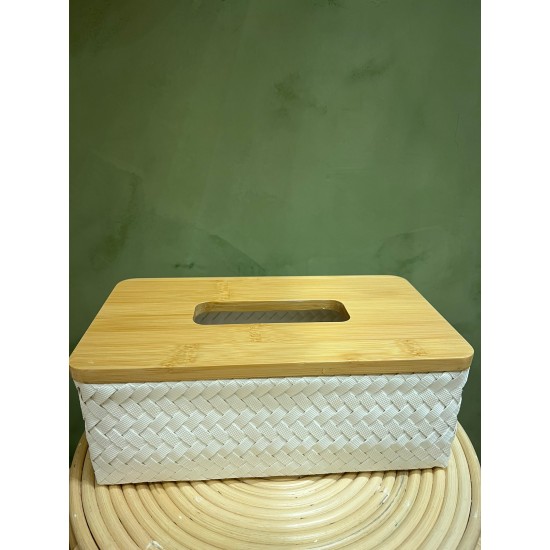 Tissuebox R Basket   white