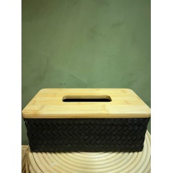 Tissuebox R Basket    black