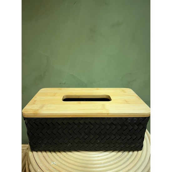 Tissuebox R Basket    black