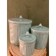S/3 JAR    STRIPED TURQUOISE