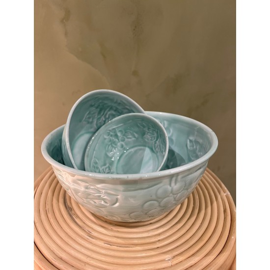 S/3 BOWL    TURQUOISE