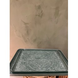 S/2 TRAY W/ LOVE EDGE   GREEN