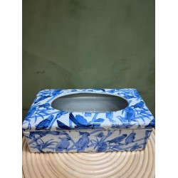 Tissue Box   Blue Parrots