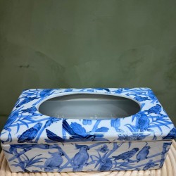 Tissue Box   Blue Parrots