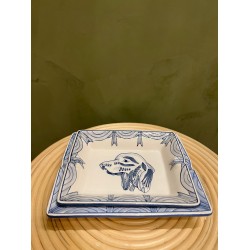 S/2 ASHTRAY    BLUE DOG