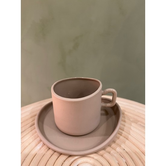 Espresso cup w/ saucer S/4   beige