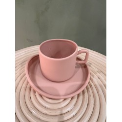 Espresso cup w/ saucer S/4   pink