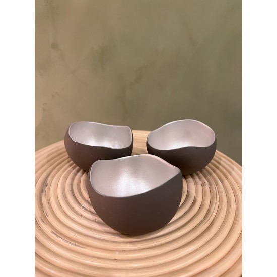 Candle holders S/3   trio pearls