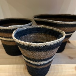 Basket S/3   black/brown