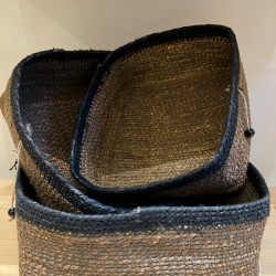 Basket S/3   brown/black
