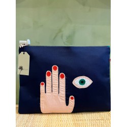 Navy Blue Eye Hand  Toilet Kits
