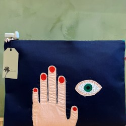 Navy Blue Eye Hand  Toilet Kits