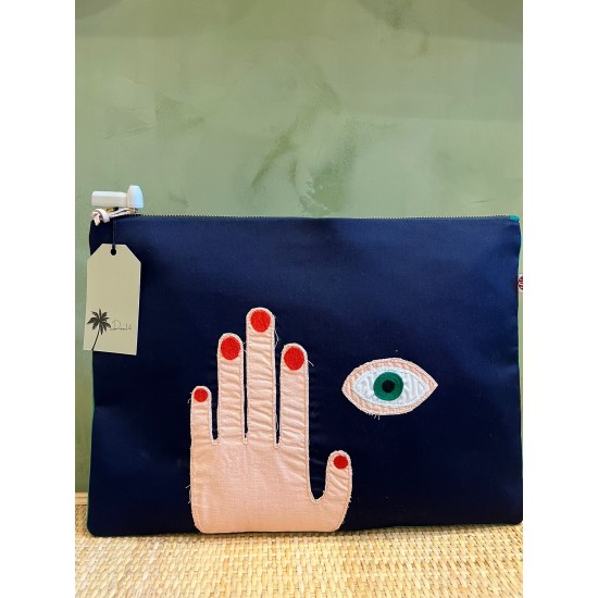 Navy Blue Eye Hand  Toilet Kits