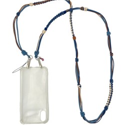 Phone Strap  Brown & Blues 