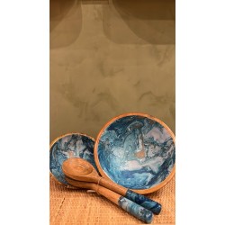 Bowl Marble Blue S/3 