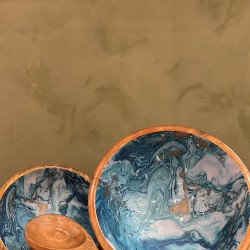 Bowl Marble Blue S/3 