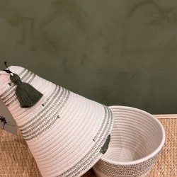 Peace Basket Stitched Olive
