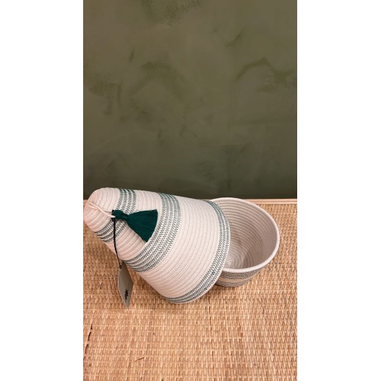Peace Basket Stitched Green