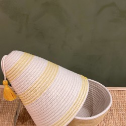 Peace Basket Stitched Yellow