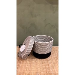 Lidded Cylinder XL Black Liquorice  