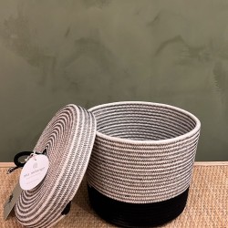 Lidded Cylinder XL Black Liquorice  