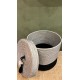 Lidded Cylinder XL Black Liquorice  