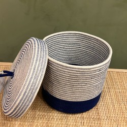 Lidded Cylinder Standard  Royal Blue Liquorice  