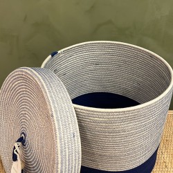 Lidded Cylinder Standard  Royal Blue Liquorice  