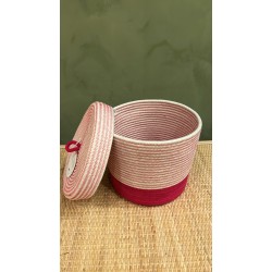 Lidded Cylinder  XL Fuschia Liquorice  