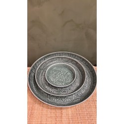 High round tray grey S/3 mandala  