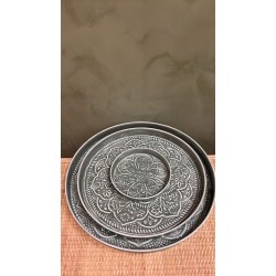 Round tray green S/3 mandala  