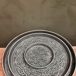 Round tray green S/3 mandala  