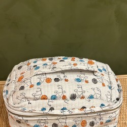 White Bicycle Square Vanity Bag 