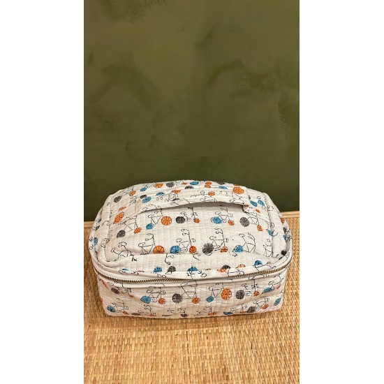 White Bicycle Square Vanity Bag 