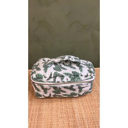 White ,Green Falcons Square Vanity Bag 
