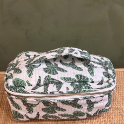 White ,Green Falcons Square Vanity Bag 