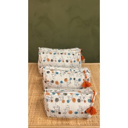 White Bicycle Toiletry Bags S/3 