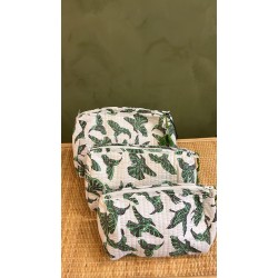 White,Green Falcons Toiletry Bags S/3 