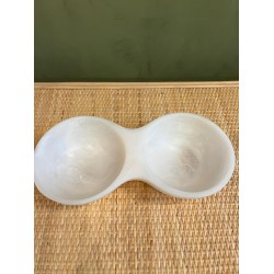 White Small two Circles Bowl  