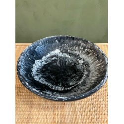 Black Deep Round Bowl  