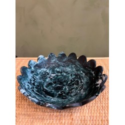 Dark Green Deep Round Petals Bowl