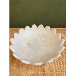 White Deep Round Petal Bowl